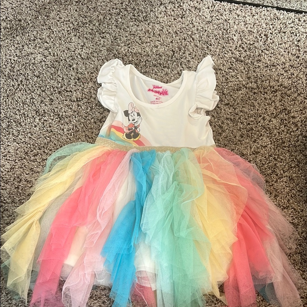 Disney Minnie Mouse Rainbow Tutu Dress